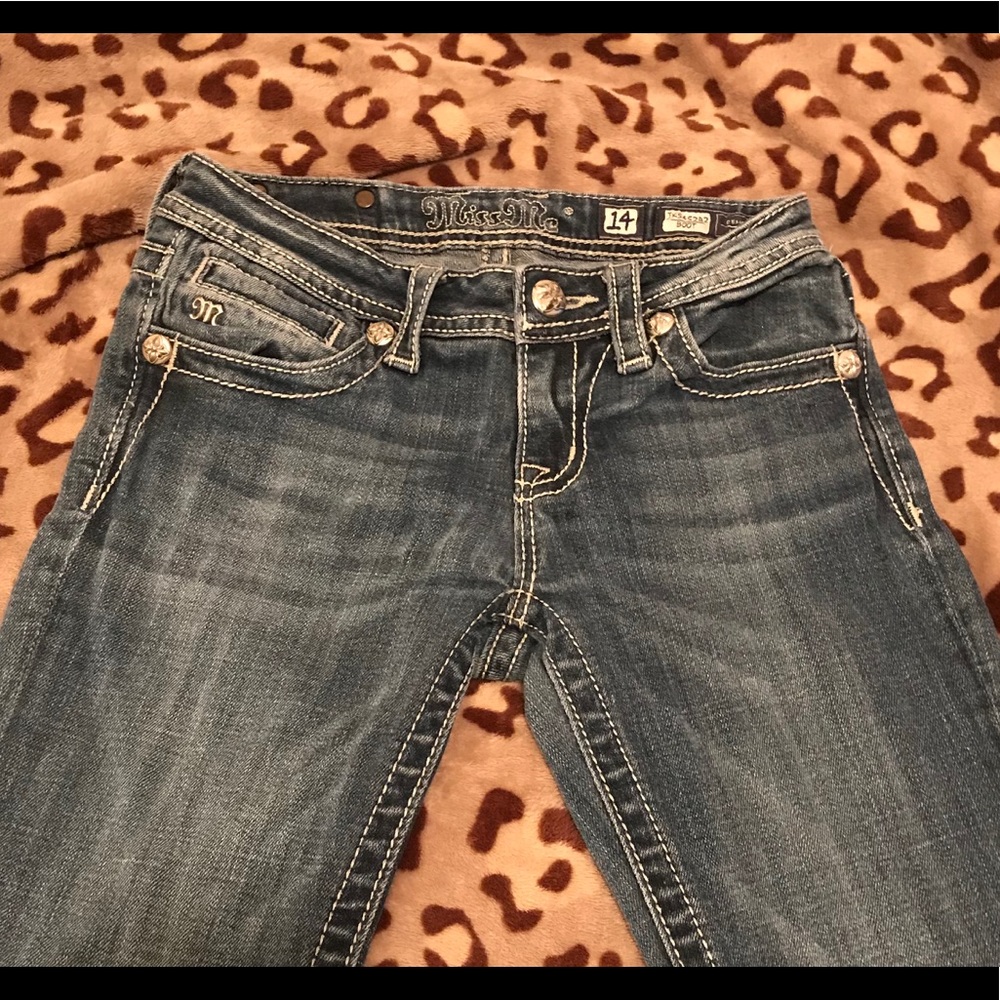 Miss Me Size 14 Girls Jeans 27 inseam - Picture 2 of 4